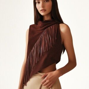 Fringe Asymmetrical Top